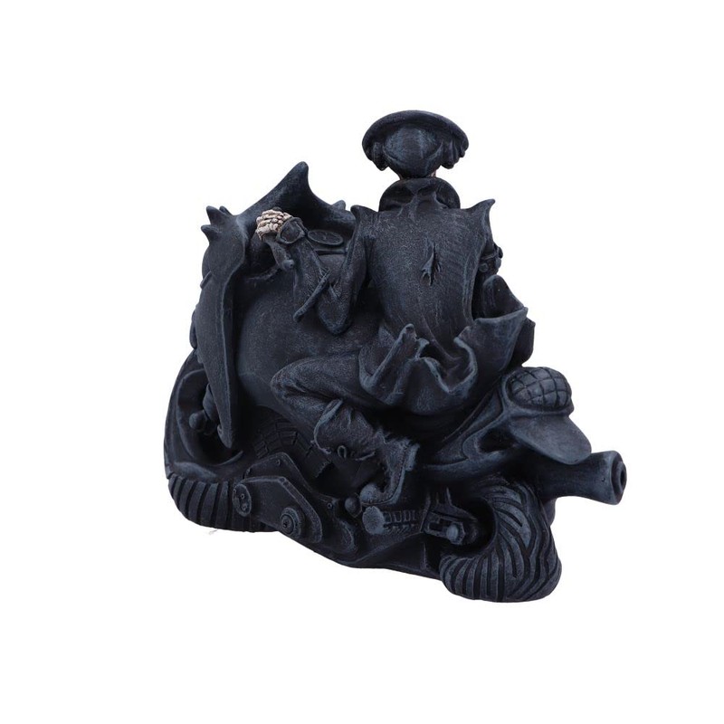 Nemesis Now Rebel Rider Skeleton Biker Figure, Black, 19 cm