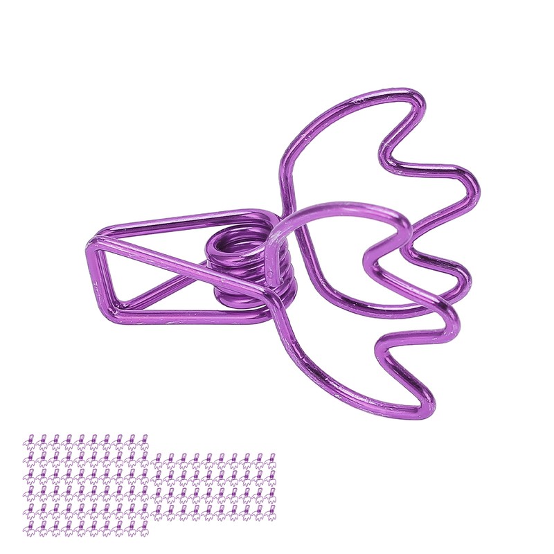 100Pcs Crown Shape Paper Clips Cartoon Cute Metal Binder Clips