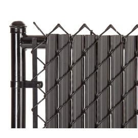 Proudly Made in The USA! - SoliTube Slat Privacy Inserts for Chain-Link Fence, Double-Wall Vertical Bottom-Locking Slats with Wings (6ft, Black)