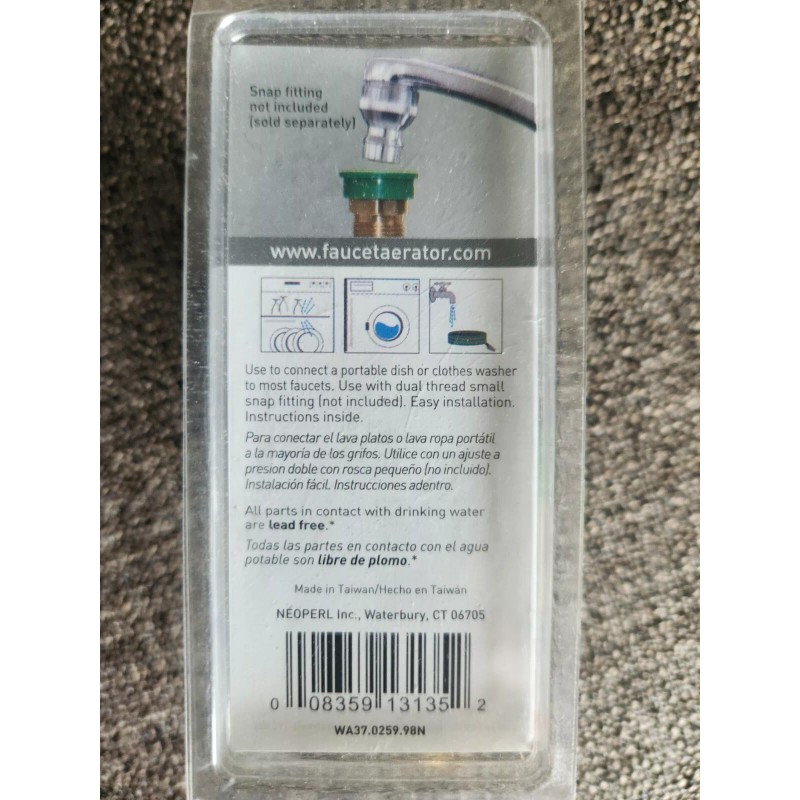 NEOPERL 3/4 in. Solid Brass Large Snap Coupler, Lead Free