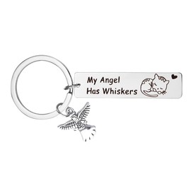 Cat Memorial Gifts for Loss of Cat Sympathy Gifts for Cat Lover Best Friend Remembrance Gifts for Cat Owner Dad Mom Cat Keychain Gifts for Cat Loss Dauhter Son Cat Pet Loss Gifts for Men Women