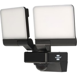 Brennenstuhl Connect WiFi LED Duo Floodlight with Motion Sensor WFD 3051 P/LED Security Light 36W for uutdoor use IP54 controllable via Free app (4300lm, up to 12m Range, wth Detection Angle 120°)