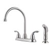 Pfister Pfirst Series Kitchen Sink Faucet with Side Sprayer, 2-Handle,