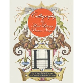 Calligraphy and Hand Lettering Practice Notepad: Slanted guides. 8.5" x 11" - 120 pages for Beginners & Advanced artists: H: Lightly shaded 55 degrees slant lines