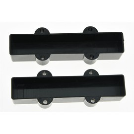 KAISH Set of 2 Black Sealed Closed Bass Pickup Covers Neck/Bridge for 4 String Jazz J Bass
