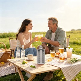Botella Para Hacer Bolas De Hielo 2 en 1 Plegable para Cerveza Helada