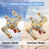 yeesport 4-way Automobile Heating Water Valve, Brass Automotive Integrated Manual
