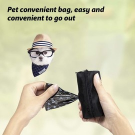 Soporte para Bolsa de caca de Perro, Porta Bolsas para Perro, Distribuidor de Bolsa de Caca de Mascota Bolsa, Soporte para Bolsa de Excrementos de Perro, Dispensador de Bolsas para Caca (Negro)