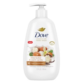 Our Advanced Care Shea Butter & Warm Vanilla formula with gentle (4 pack) Dove Advanced Care Hand Soap, Shea Butter and Warm Vanilla, 12 fl oz