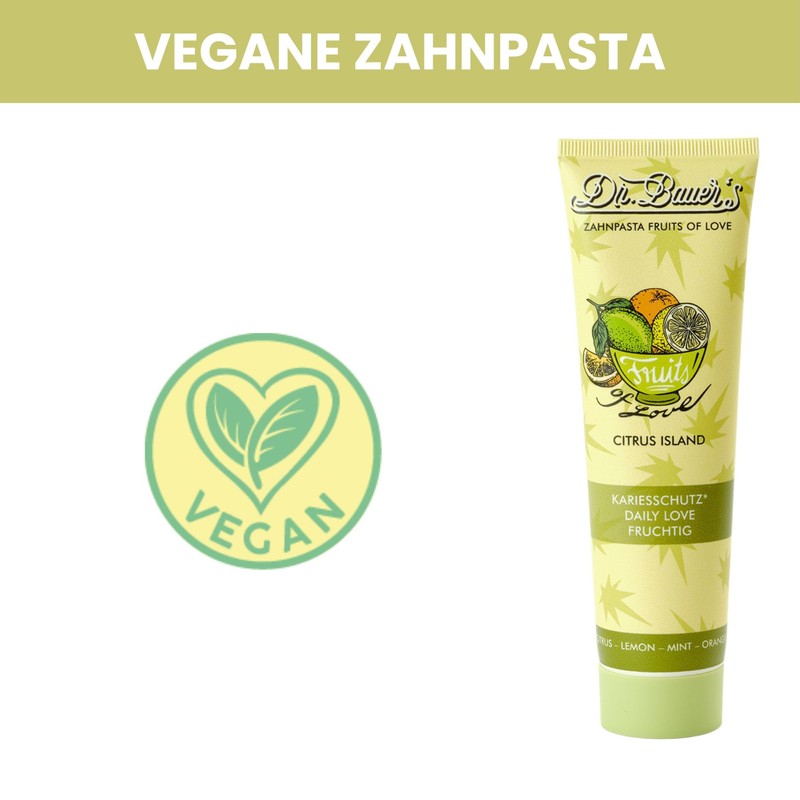 Dr. Bauer's Fruits of Love Citrus Island Toothpaste, Toothpaste in