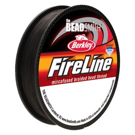 The Beadsmith Fireline by Berkley – Micro-Fused Braided Thread – 4lb. Test, 005”/.12mm Diameter, 50 Yard Spool, Smoke Grey – Super Strong Stringing Material for Jewelry Making and Bead Weaving