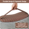 Uniclinens Small Leather Ottoman Footrest with Handle, Brown Foot Stools,