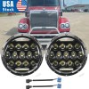 Unbranded For Freightliner Coronado 2001-2016 7 Inch Round LED Headlights