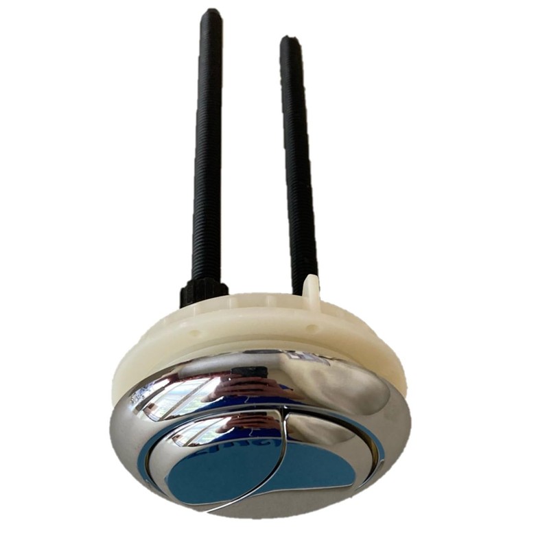 Toilet Tank Lid Chromed Dual Flush Top Button 48 mm