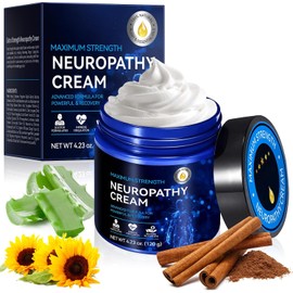 Neuropathy Cream for Feet, Legs & Hands – Lightweight, Plant-Based Formula with Cooling Comfort, 4 oz