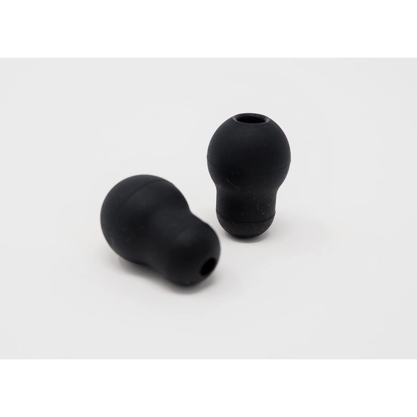 ADC(NY,USA) AD Soft Plus Eartips, Snap-On Type, Large, Black, Diameter 0.5 inches (13 mm), 702-12