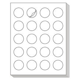L LIKED 1.5'' Diameter Round Printable 500 Labels Sticker Labels for Laser/Inkjet Printer, Matte White Blank Circle Stickers, Strong Adhesive (25 Sheets)