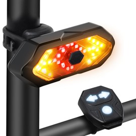 Fanale posteriore della bicicletta con segnali di svolta, fanale posteriore della bicicletta con telecomando senza fili, USB ricaricabile 5 modalità impermeabile fanale posteriore del ciclismo