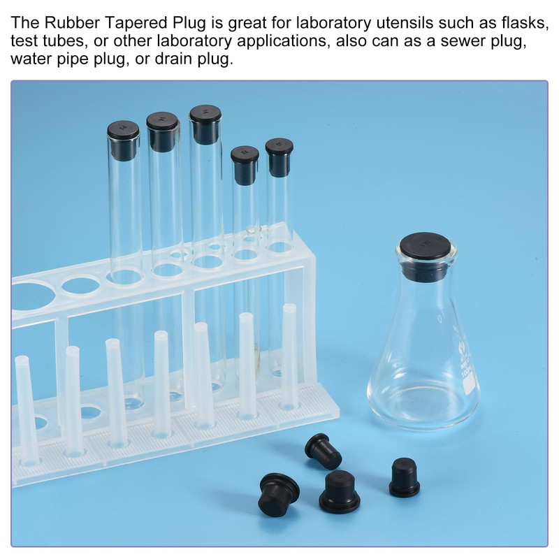 sourcing map Rubber Solid Plug Soft Flexible Stopper for 11-12mm