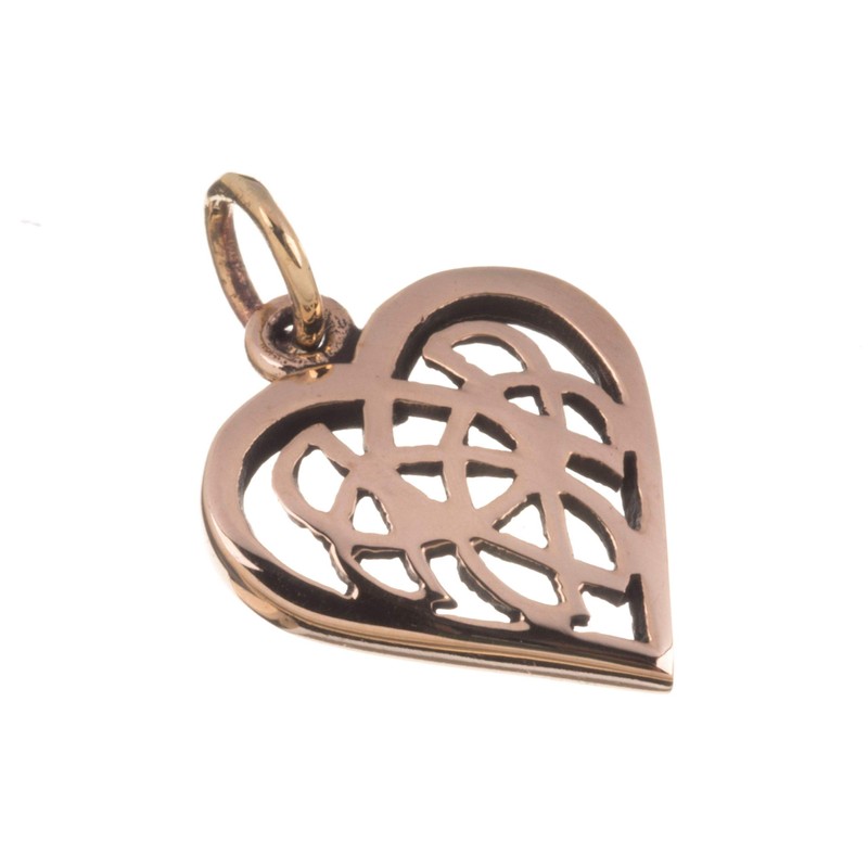 Windalf Pendant Amina Height: 2.1 cm Celtic Heart Elegant Bronze,
