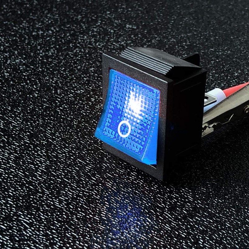 MGI SpeedWare 12vDC Neon Lighted Mini Automotive Rocker Switches On-Off