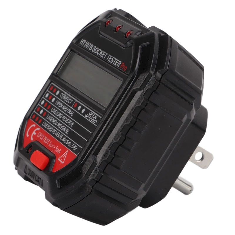 Probador de Enchufes Probador de Tomacorrientes Pantalla Digital Detector de