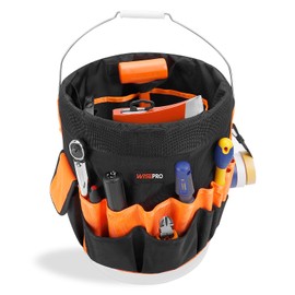 WISEPRO Bucket Tool Organizer, Bucket Organizer with 30 Pocket, Tool Organizer for 5 Gallon Bucket, Storage Bag for Bucket(Bucket not Included)