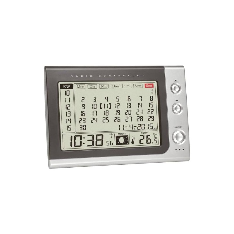 TFA 60.2529.54 Funk alarm clock anthracite, silver Alarmzeiten 1