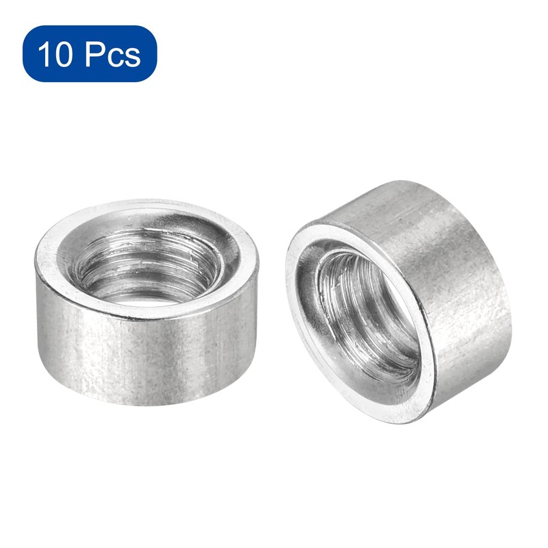 sourcing map Round Weld Nuts, M8 x 12mm x 6mm