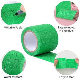 Aunifun 6 Pieces Colored Masking Tape Rainbow Masking Tape Labeling Tape Graphic Art Tape Roll for Fun DIY Arts Supplies Kit, 2 Inches 32 Feet