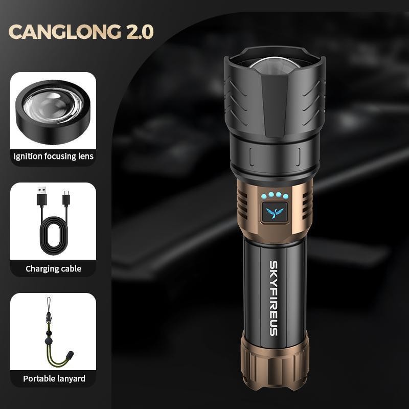 SKYFIRE LED Flashlight – Model 1097, Super Bright Rechargeable Torch
