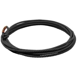Mustang Little Looper Rope | Lightweight Durable Medium Lay Nylon Cowboy Lasso Rope for Outdoor Games, Roping & Horseback Riding Training - Black