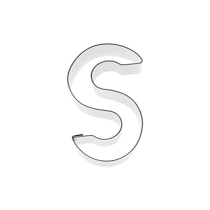 Ausstecher Buchstabe 'S', 6 cm, Ausstechform Buchstabe, Förmchen Edelstahl