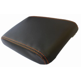 Kar Designers Fits 08-14 Dodge Challenger Vinyl Center Console Armrest Cover w/Orange Stitch