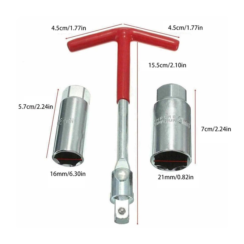 UV STYLISH Spark Plug Socket Wrench Set - T-Handle Spark