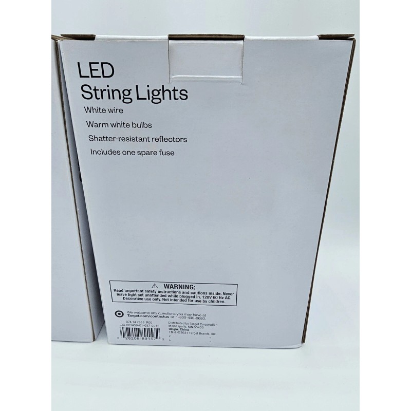 Room Essentials 2 String Bulb Lights LED Room Essentials NEW