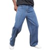 DISLANBO Men's Baggy Straight-Leg Hip Hop Jeans Casual Wide Leg