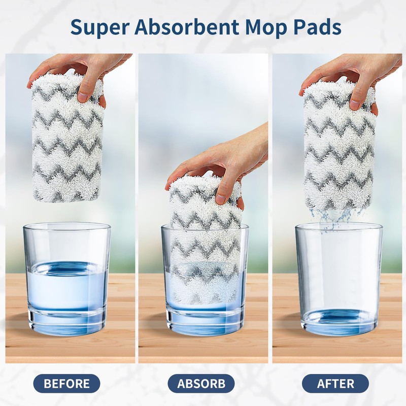 Wisorder 6 Pack S3501 Steam Pocket Mop Replacement Pads Refills