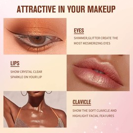 MEICOLY Liquid Blush and Highlighter,Natural Sparkly Liquid Illuminator for Face,Long Lasting Light Liquid Luminizer Highlighter,Moisturizing Dewy Cheek Tint,Color-Holding Matte Face Blush,2PCS