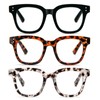prtcslwd 3 Pack Oversized Reading Glasses for Women Men with