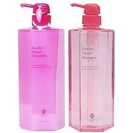MJ Garden MJ Garden Natural Shampoo, 27.6 fl oz (800 ml) & Treatment, 27.6 fl oz (800 ml) Set, Pump, Non-Silicone,
