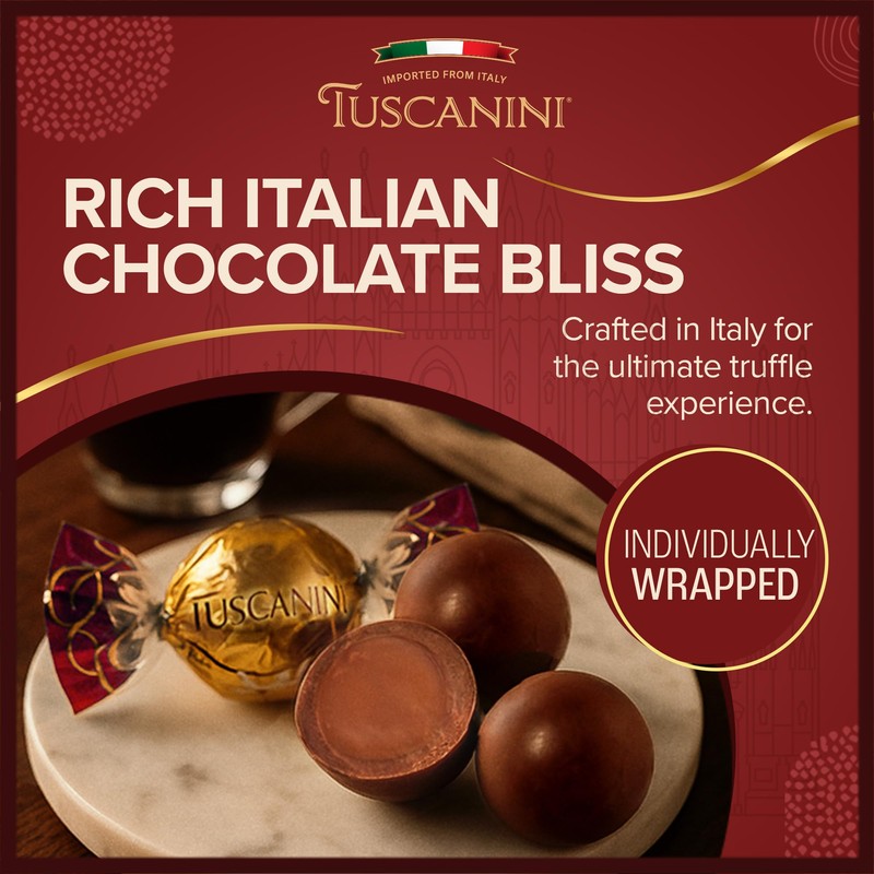 Tuscanini Fine Italian Dark Chocolate Truffles, Roma, 5.4oz | Gourmet