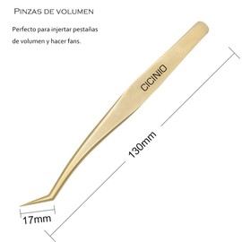 Pinzas de Extensión de Pestañas, Pinzas de Pestañas de Alta Precisión Blooming Professional para Salón de Belleza (Actualizar pinza)