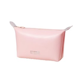 Larlary Cosmetic bag, portable cosmetic bag, travel cosmetic case, make-up organiser, make-up bag with handle and divider, multifunctional make-up bag, pink, Portable Cosmetic Bag