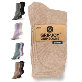 Grippers Socks for Women and Men - Hospital Non-Slip Socks - 3 Pairs