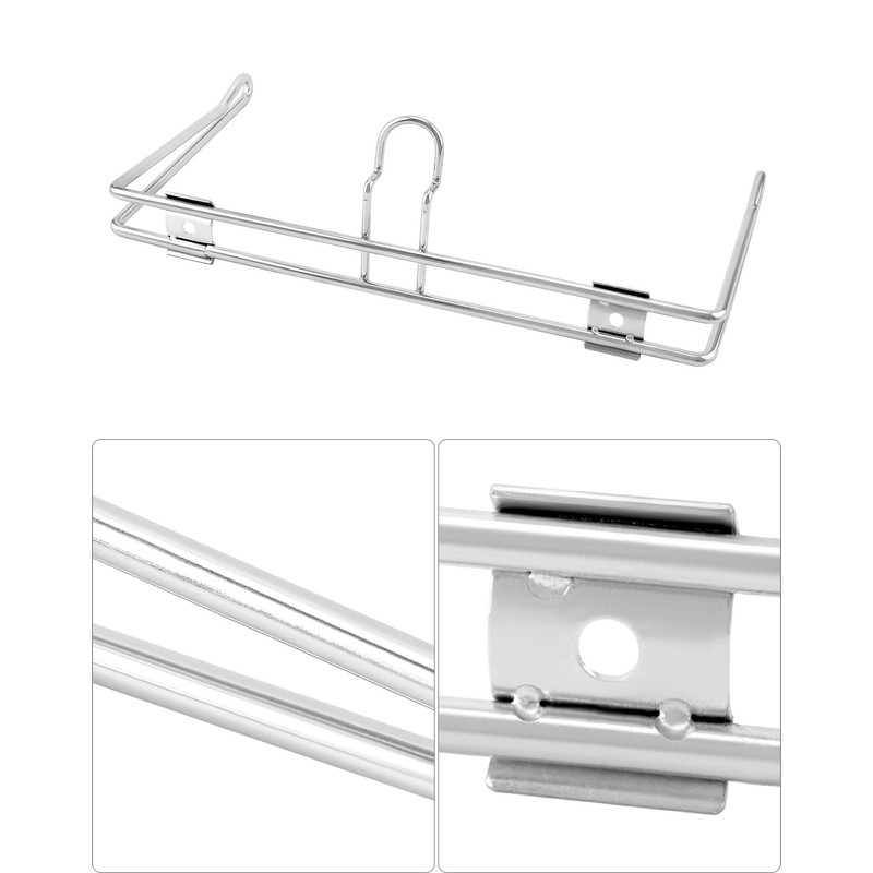 QWORK 2-Pack T-Shirt Bag Rack Wall Mount, Chrome-Plated Metal T-Shirt