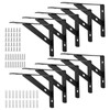 JAPCHET 10 PCS 6 Inch Shelf Support Bracket, 15cm Triangle
