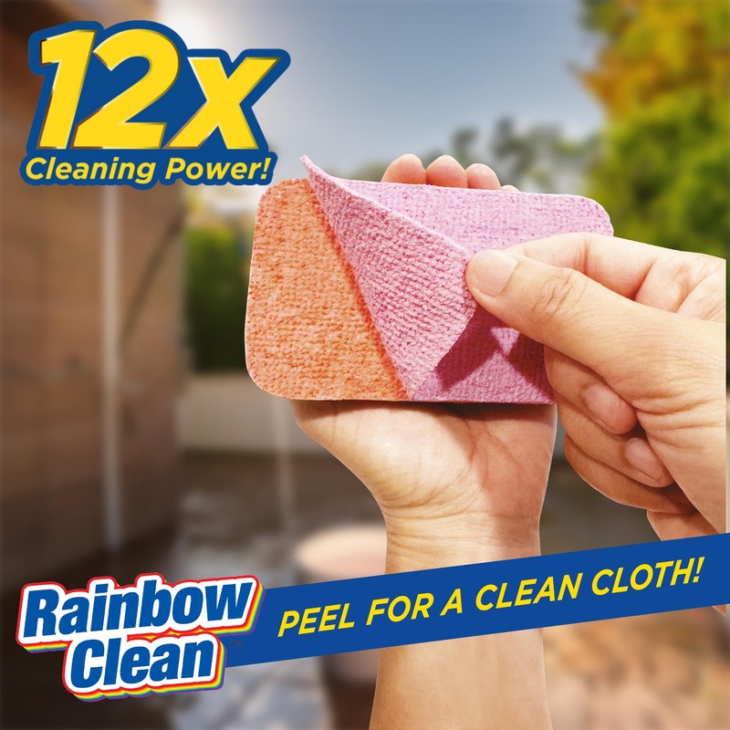 RAINBOW CLEAN Multilayered Microfiber Cleaning Pads – 2 Pack of