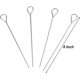 HONSHEN Turkey Lacers for Trussing Turkey 6 inches Stainless SteelSet of 12