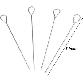 HONSHEN Turkey Lacers for Trussing Turkey 6 inches Stainless SteelSet of 12